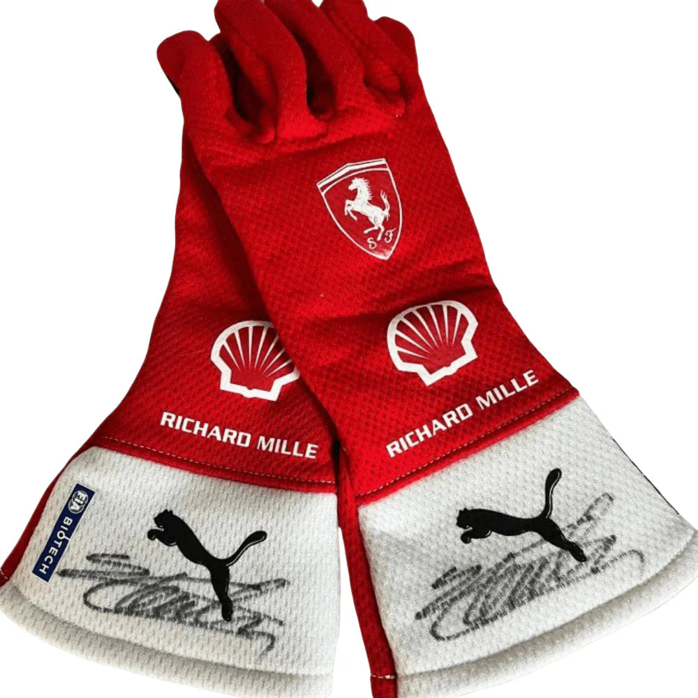 F1 Ferrari Charles leclerc Las Vegas 2023 race gloves