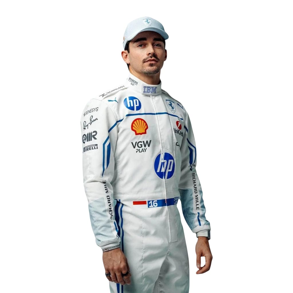 F1 Charles Leclerc 2025 Scuderia Ferrari HP F1 Team Monaco Grand Prix Race Suit