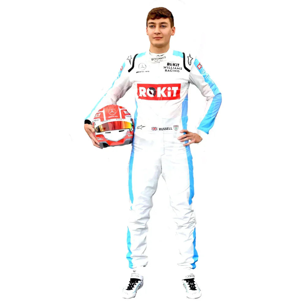 F1 George Russell Williams racing 2020 race suit