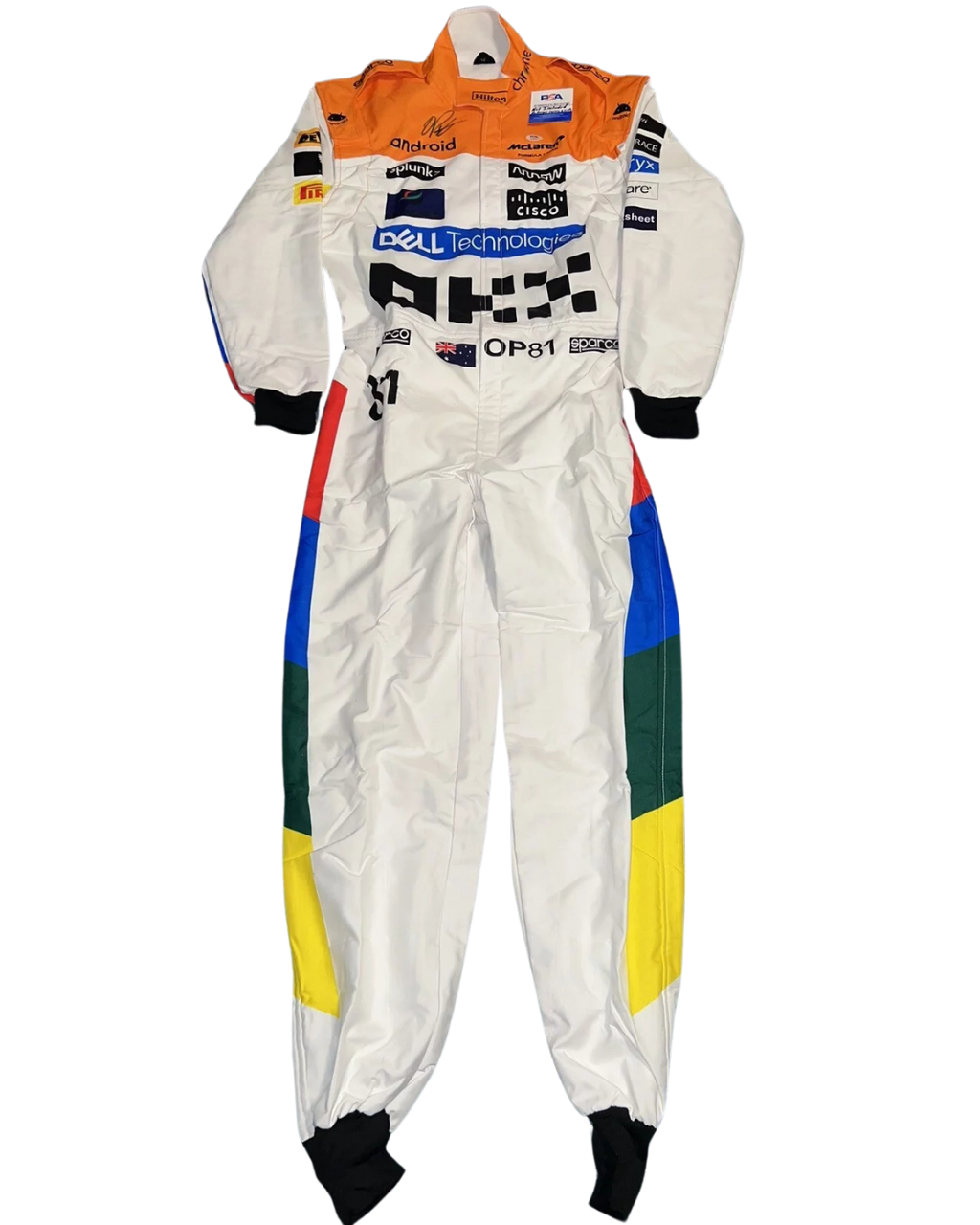 F1 mclarn Oscar piastri 2023 silver stone race suit