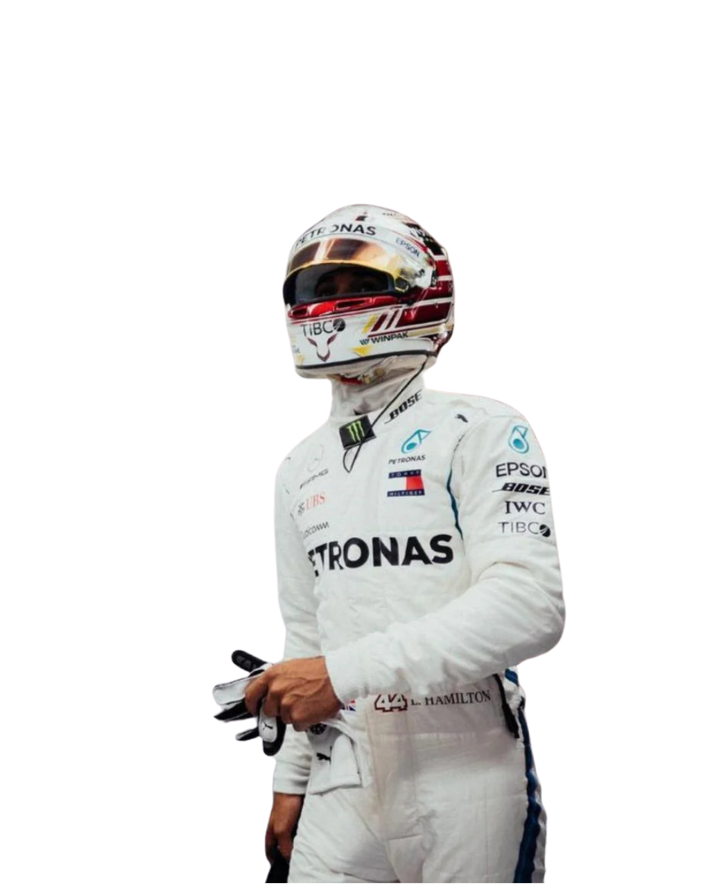 F1 Mercedes Lewis Hamilton 2018 race suit