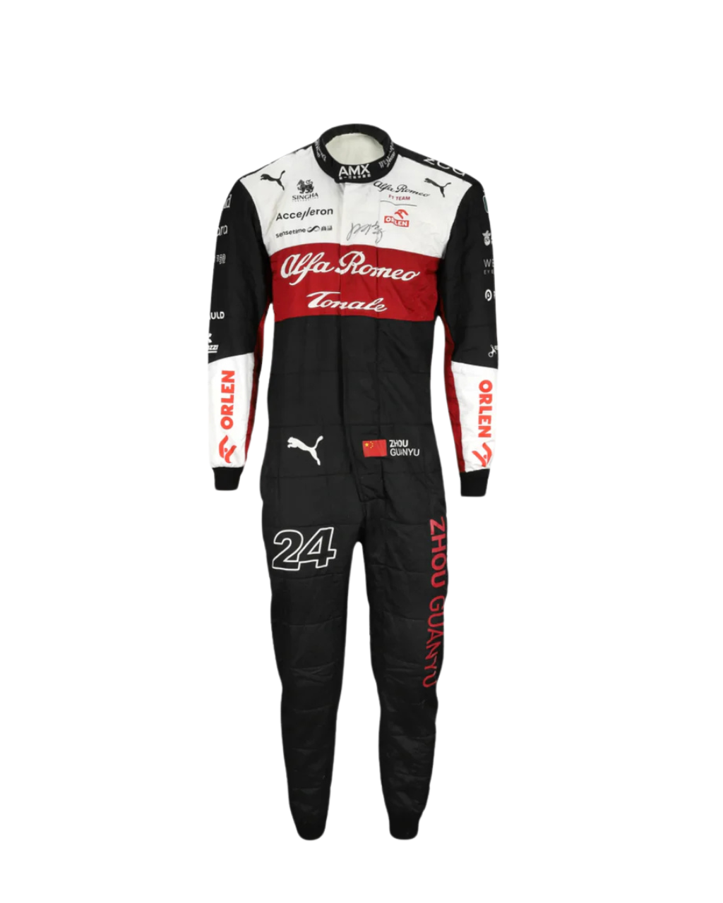 F1 Zhou Guanyu Alfa Romeo 2022 race suit