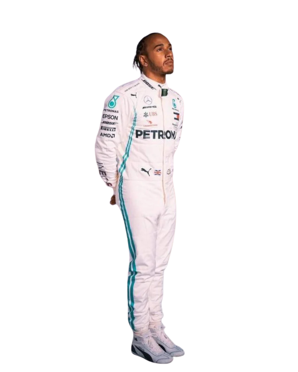 F1 Mercedes Lewis Hamilton 2018 race suit