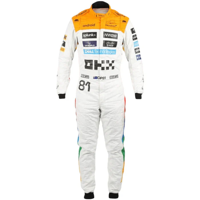 F1 McLaren lando Norris silver stone GP 2023 race suit