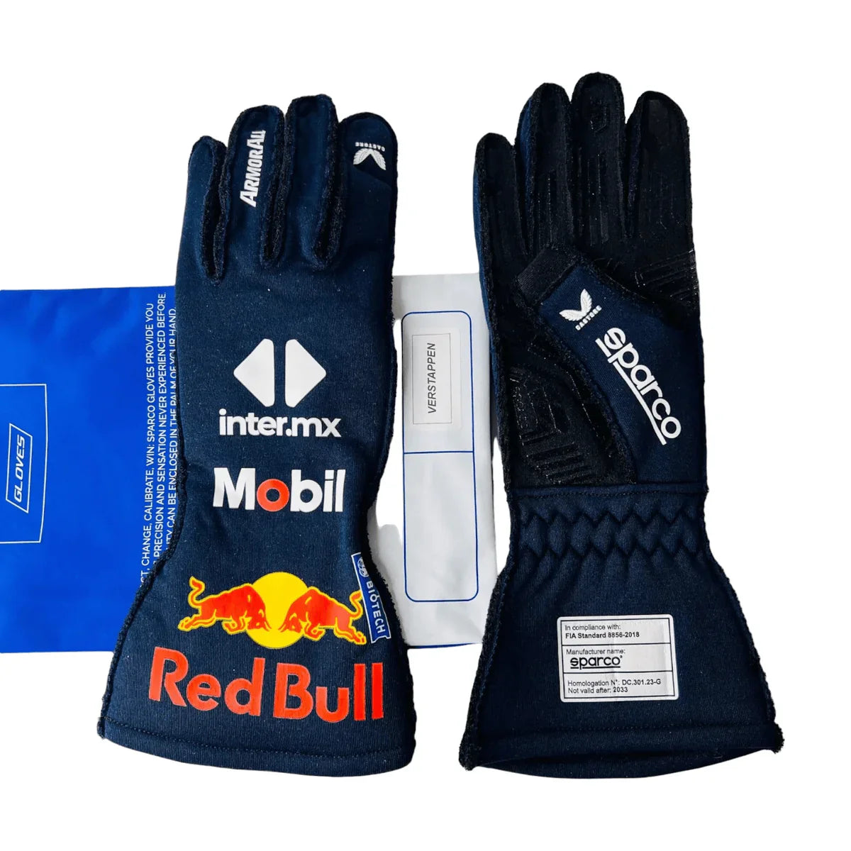 F1 Max verstapen 2023 Red bull race gloves