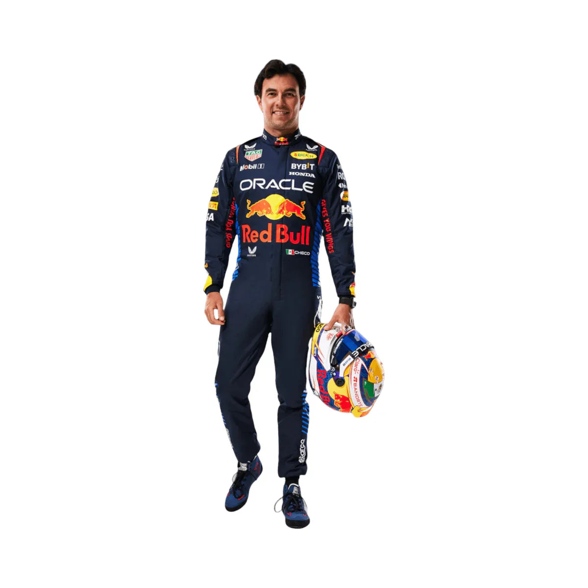 F1 Sergio perez Red bull Honda Oracle 2024 race suit