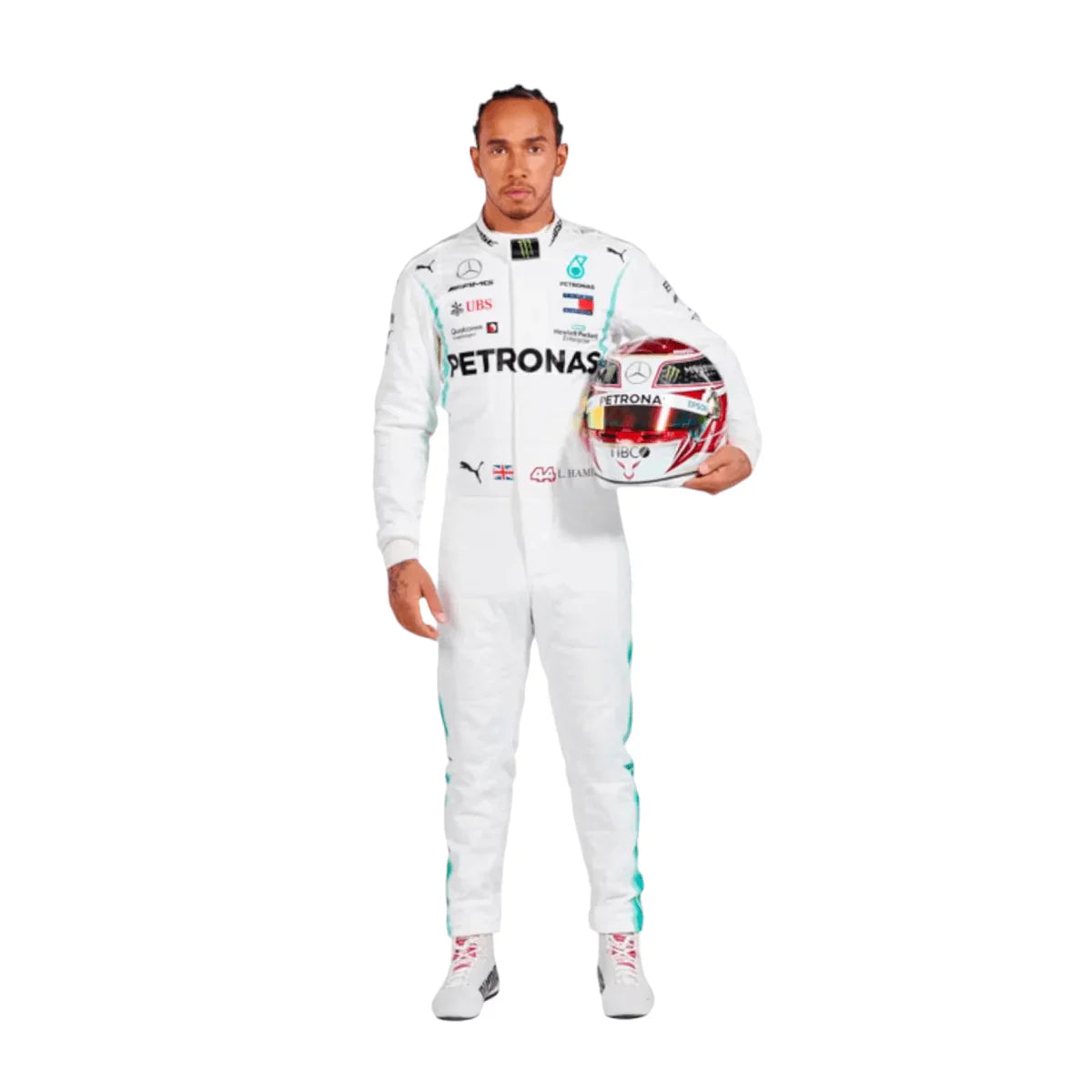 F1 Mercedes Lewis Hamilton 2019 race suit