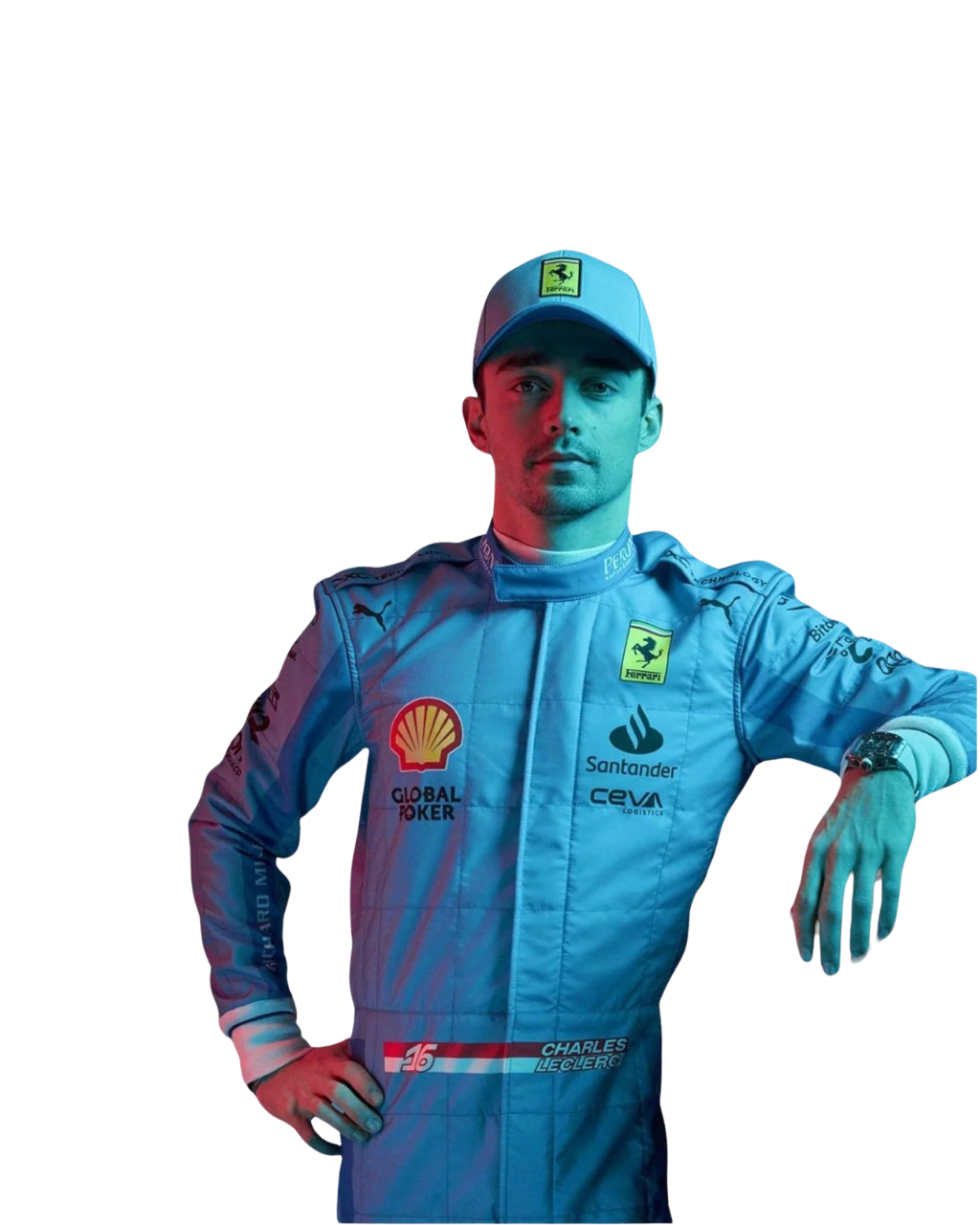 F1 New Charles leclerc scuderia Ferrari 2024 race suit