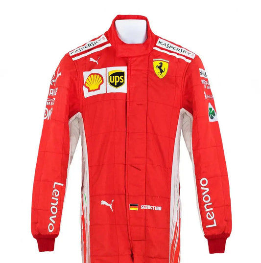 F1 Sebastian vettel worn scuderia 2018 ferrari race suit