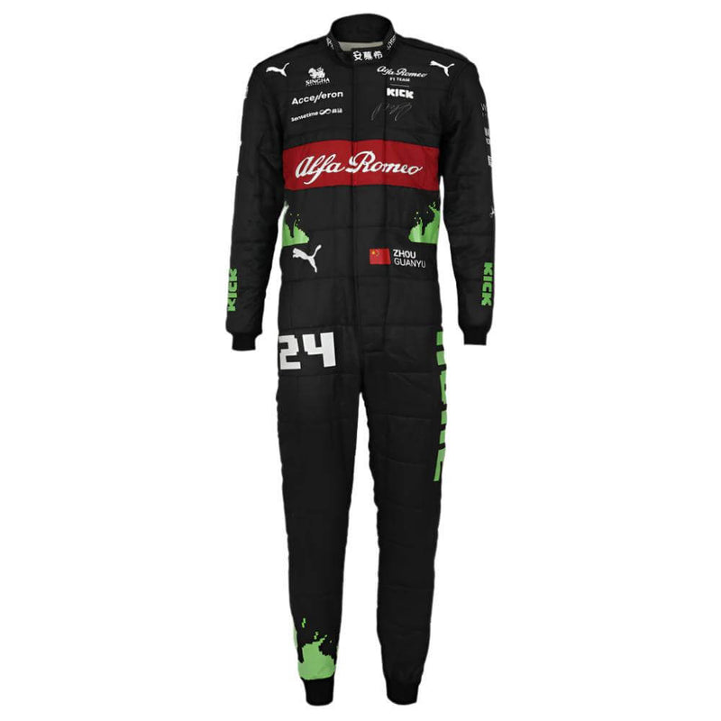 F1 Zhou Guanyu Alfa Romeo 2024 race suit