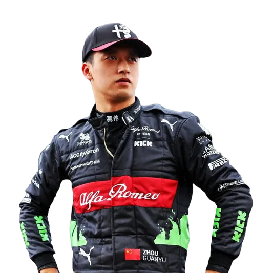 F1 Zhou Guanyu Alfa Romeo 2024 race suit