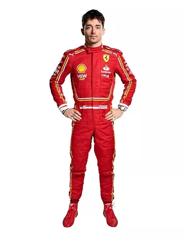 F1 New Charles leclerc scuderia Ferrari 2024 race suit