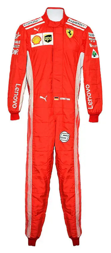 F1 Sebastian vettel worn scuderia 2018 ferrari race suit